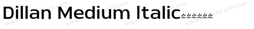 Dillan Medium ltalic字体转换